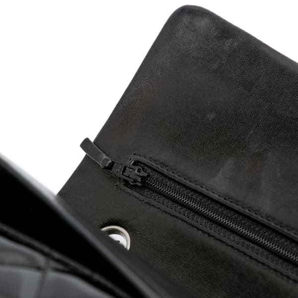 Pre-owned Chanel Medium Classic Patent Double Flap Black