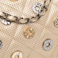 Miniatyrbillede 5 af 7: Pre-owned Chanel Paris-Dubai Small Perforated Metallic Lambskin Medals Flap Gold