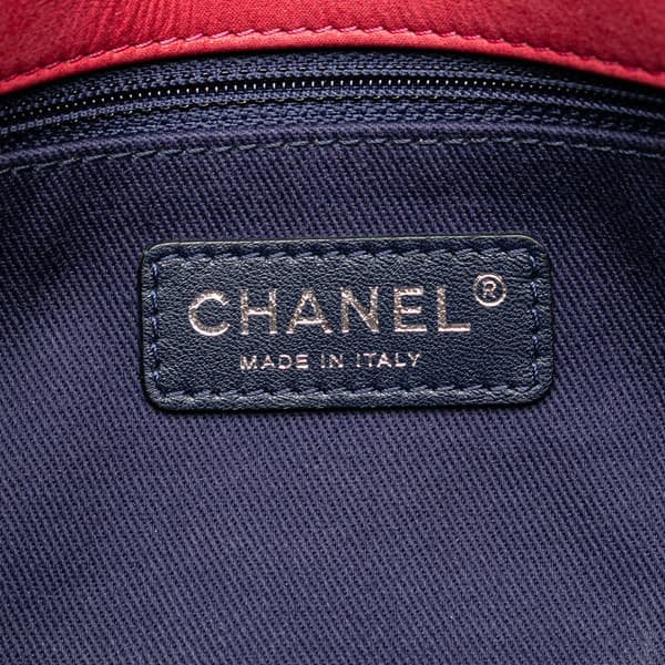 Pre-owned Chanel Small Iridescent Calfskin New Bubble Flap Red