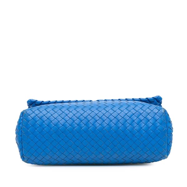 Pre-owned Bottega Veneta Medium Nappa Intrecciato Olimpia Shoulder Bag Blue