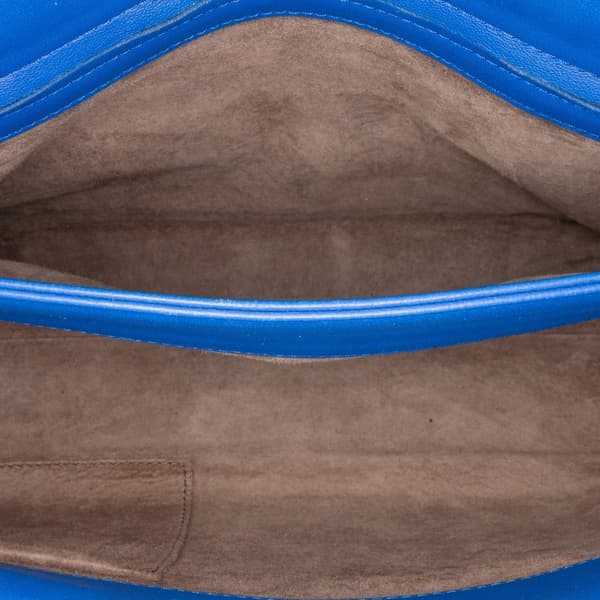 Pre-owned Bottega Veneta Medium Nappa Intrecciato Olimpia Shoulder Bag Blue