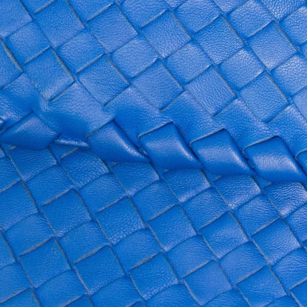 Pre-owned Bottega Veneta Medium Nappa Intrecciato Olimpia Shoulder Bag Blue