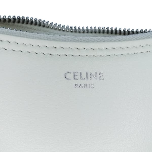 Pre-owned Celine Medium Smooth Calfskin Ava Shoulder Bag with Celine Strap White