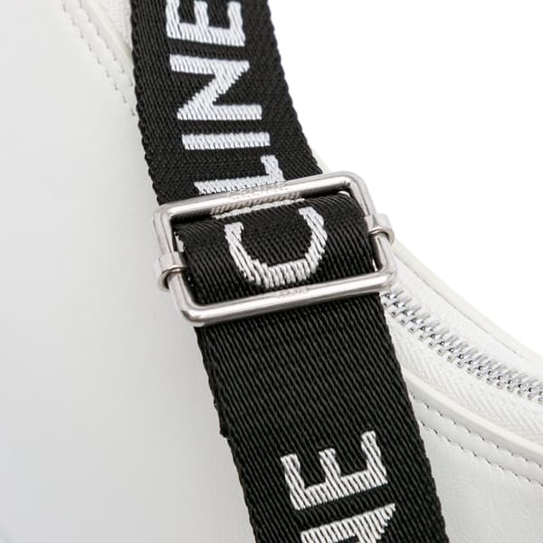 Pre-owned Celine Medium Smooth Calfskin Ava Shoulder Bag with Celine Strap White
