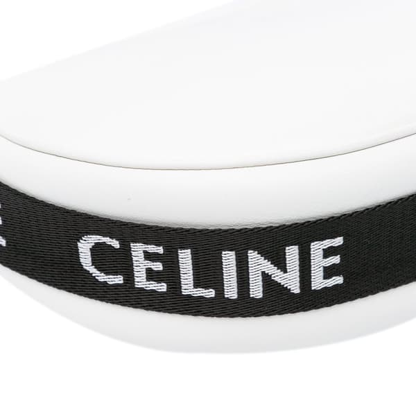Pre-owned Celine Medium Smooth Calfskin Ava Shoulder Bag with Celine Strap White