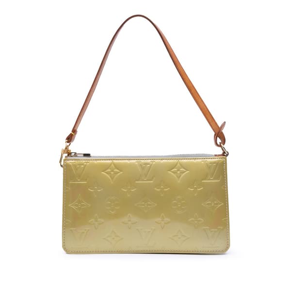 Pre-owned Louis Vuitton Monogram Vernis Pochette Lexington Yellow