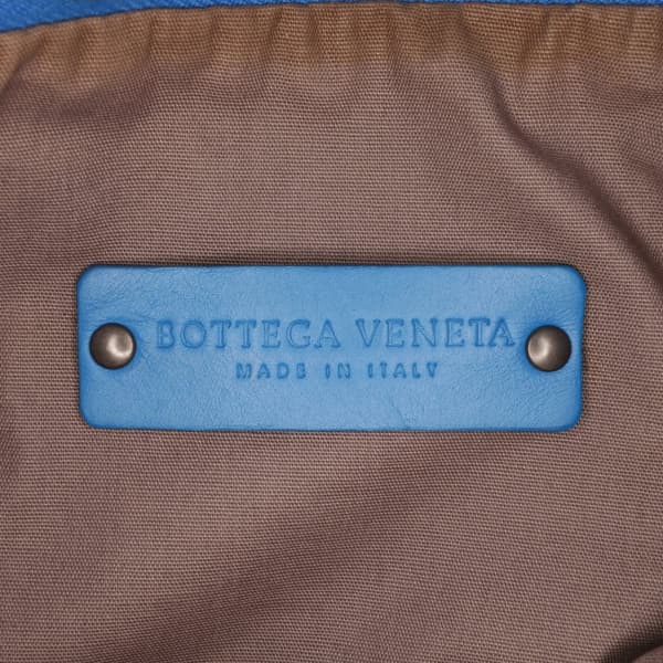 Pre-owned Bottega Veneta Nappa Intrecciato Shoulder Bag Blue