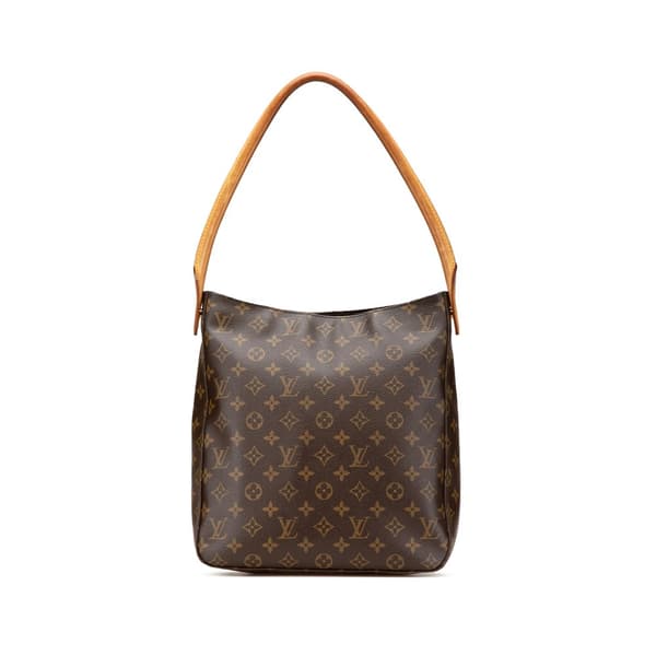 Pre-owned Louis Vuitton Monogram Looping GM Brown