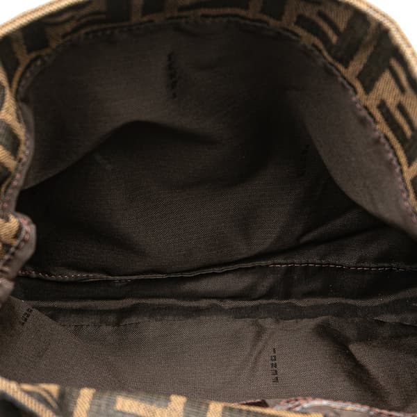 Pre-owned Fendi Zucca Canvas Shoulder Bag Brown