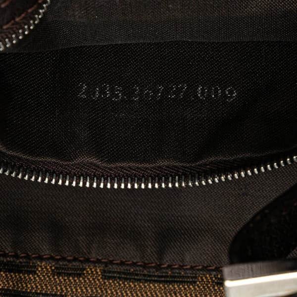 Pre-owned Fendi Zucca Canvas Shoulder Bag Brown