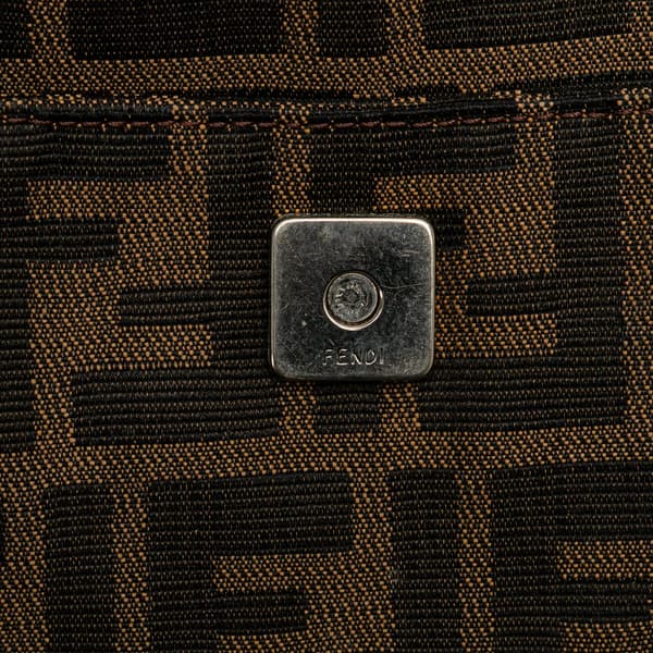 Pre-owned Fendi Zucca Canvas Shoulder Bag Brown