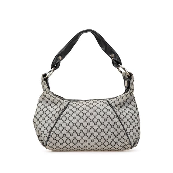 Pre-owned Celine Macadam Canvas Shoulder Bag Gray