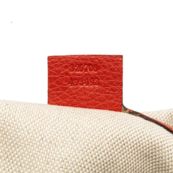 Pre-owned Gucci Medium Leather Soho Shoulder Bag Red