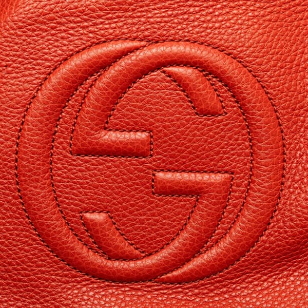 Pre-owned Gucci Medium Leather Soho Shoulder Bag Red