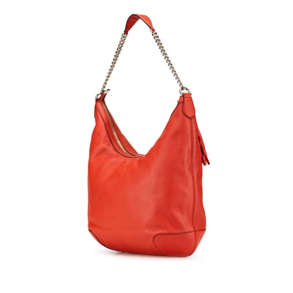 Pre-owned Gucci Medium Leather Soho Shoulder Bag Red