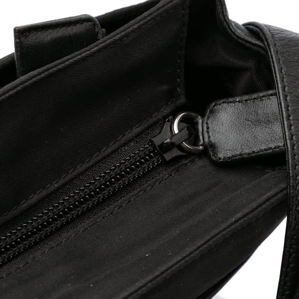 Pre-owned Prada Tessuto Zip Top Shoulder Bag Black
