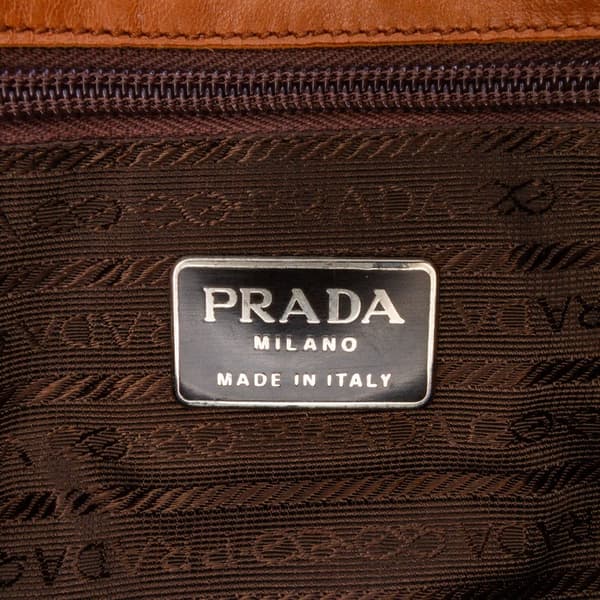 Pre-owned Prada Leather Shoulder Bag Brown