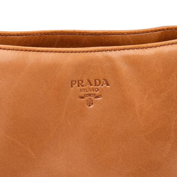 Pre-owned Prada Leather Shoulder Bag Brown