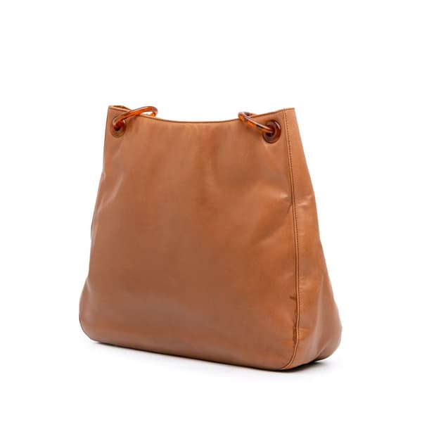 Pre-owned Prada Leather Shoulder Bag Brown