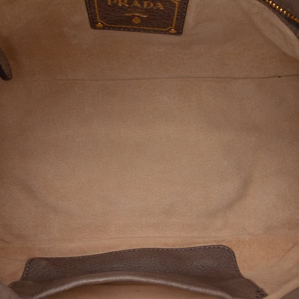 Pre-owned Prada Visone Sfumato Cervo Flap Brown