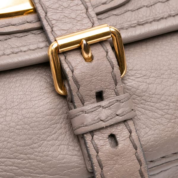 Pre-owned Prada Visone Sfumato Cervo Flap Brown
