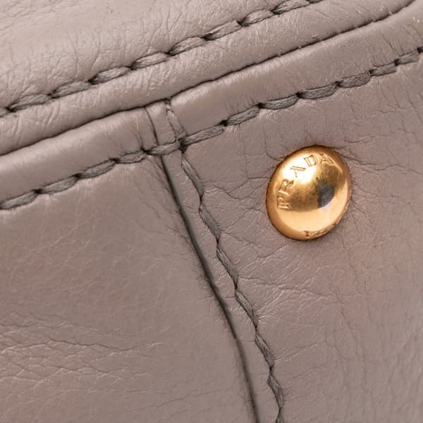 Pre-owned Prada Visone Sfumato Cervo Flap Brown