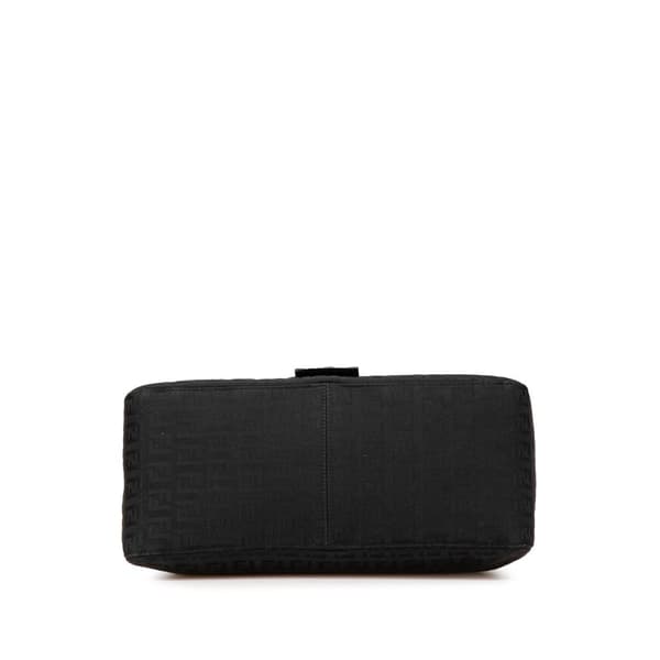 Pre-owned Fendi Zucchino Canvas Mamma Forever Black