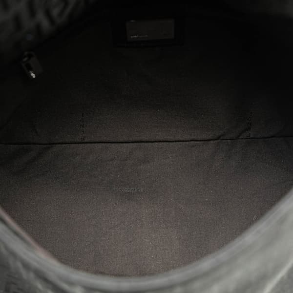 Pre-owned Fendi Zucchino Canvas Mamma Forever Black