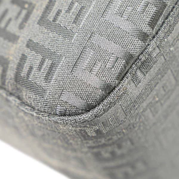 Pre-owned Fendi Zucchino Canvas Mamma Forever Black
