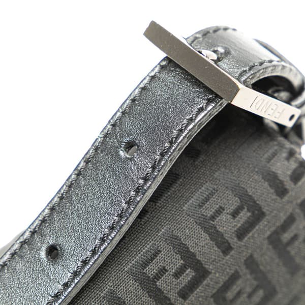 Pre-owned Fendi Zucchino Canvas Mamma Forever Black