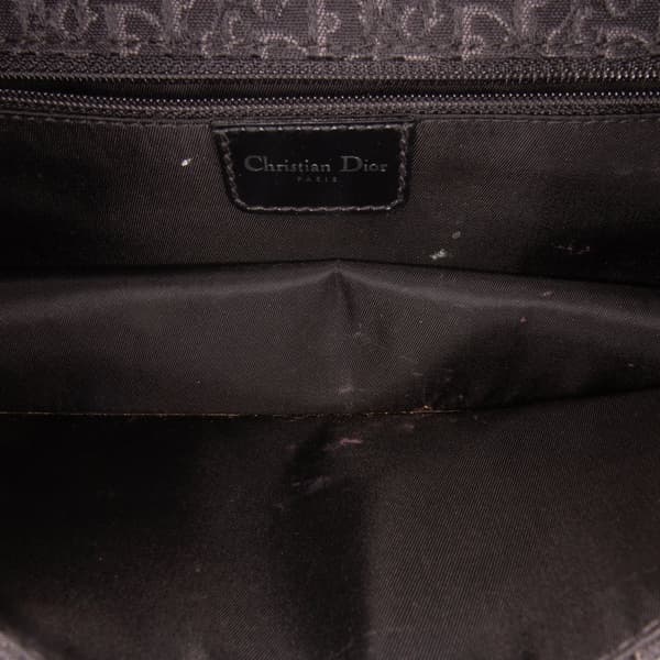 Pre-owned Dior Leather D'Trick Brogue Spectator Bag Black