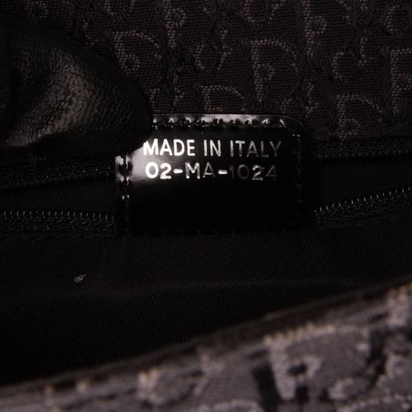 Pre-owned Dior Leather D'Trick Brogue Spectator Bag Black