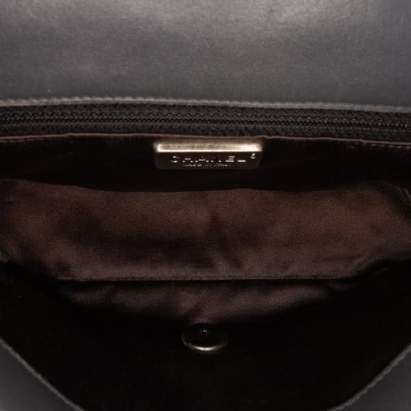 Pre-owned Chanel Quilted Lambskin Stitched Single Flap Gray