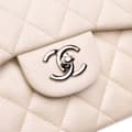 Pikkukuva 10 / 10: Pre-owned Chanel Jumbo Classic Caviar Double Flap White