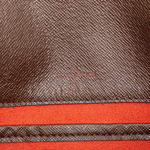 Pre-owned Louis Vuitton Damier Ebene Musette Tango Short Strap Brown
