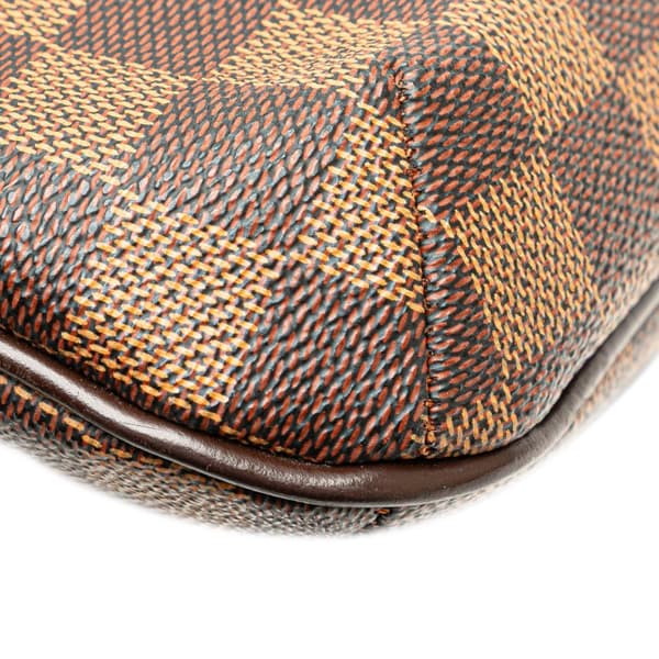 Pre-owned Louis Vuitton Damier Ebene Musette Tango Short Strap Brown