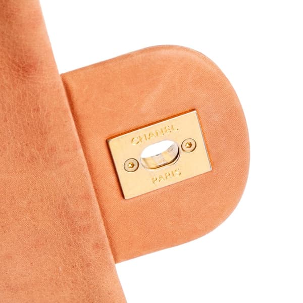 Pre-owned Chanel Quilted Calfskin Chic Quilt Flap Orange