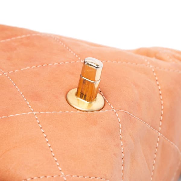 Pre-owned Chanel Quilted Calfskin Chic Quilt Flap Orange