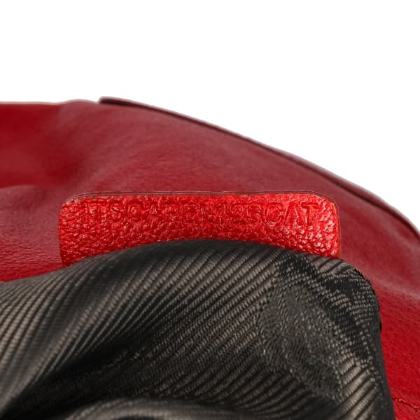 Pre-owned Burberry Leather Hobo Red