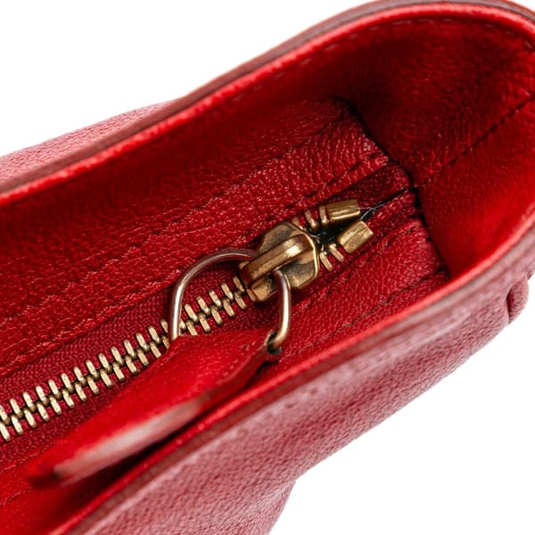 Pre-owned Burberry Leather Hobo Red
