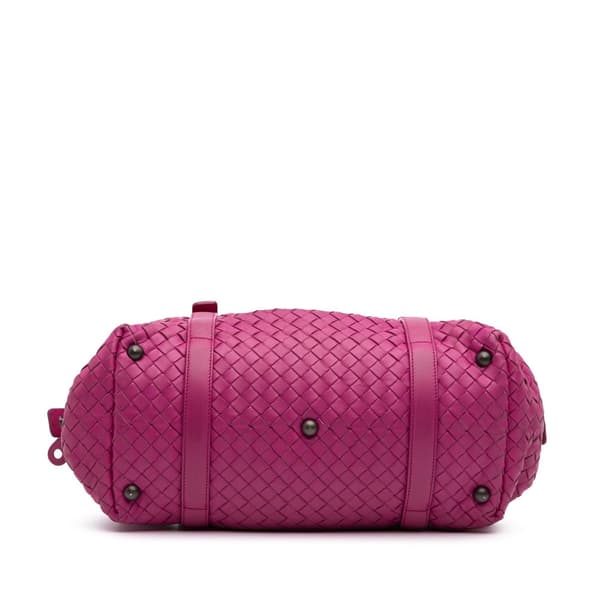 Pre-owned Bottega Veneta Nappa Intrecciato Montaigne Shoulder Bag Pink