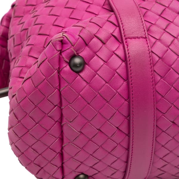 Pre-owned Bottega Veneta Nappa Intrecciato Montaigne Shoulder Bag Pink