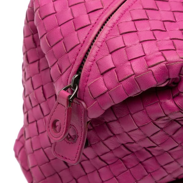 Pre-owned Bottega Veneta Nappa Intrecciato Montaigne Shoulder Bag Pink