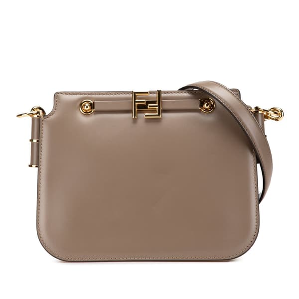 Pre-owned Fendi Leather Touch Shoulder Bag Brown