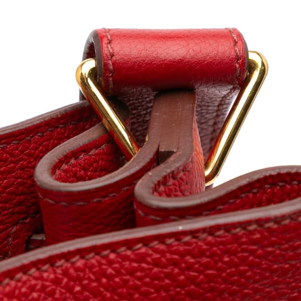 Pre-owned Hermès Clemence So Kelly 26 Red