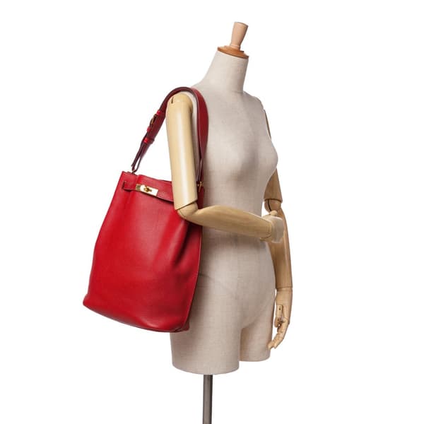 Pre-owned Hermès Clemence So Kelly 26 Red