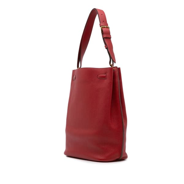 Pre-owned Hermès Clemence So Kelly 26 Red