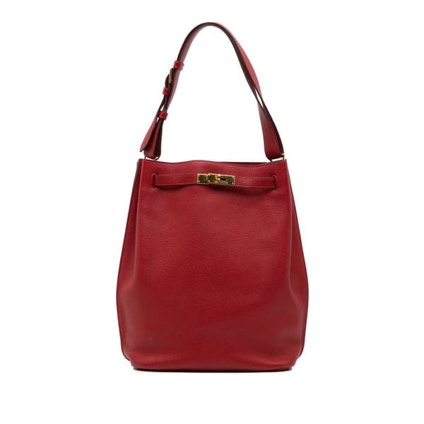 Pre-owned Hermès Clemence So Kelly 26 Red