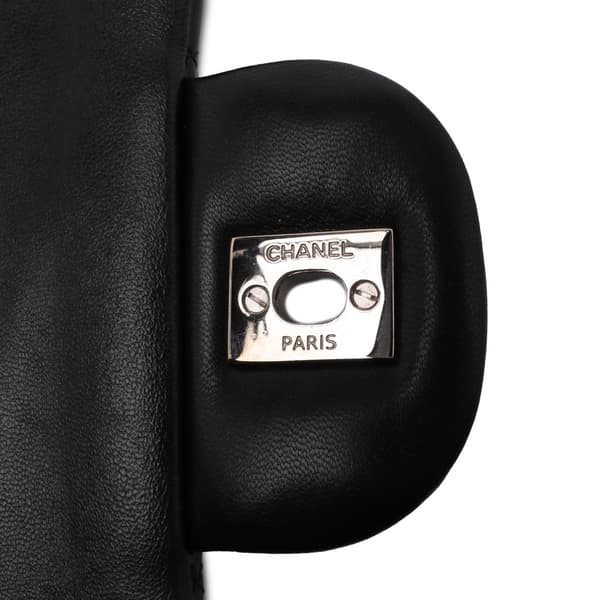Pre-owned Chanel Jumbo Classic Patent Double Flap Black