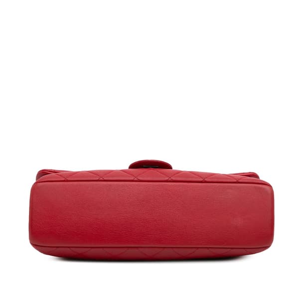 Pre-owned Chanel Quilted Lambskin Rocks Flap Bag Red